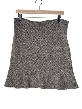 Express brown and tan elastic waist knit skirt size medium M B100